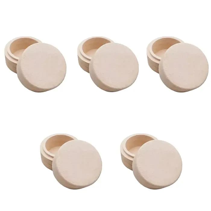 Boîtes de rangement rondes en bois pour bijoux et matiques
