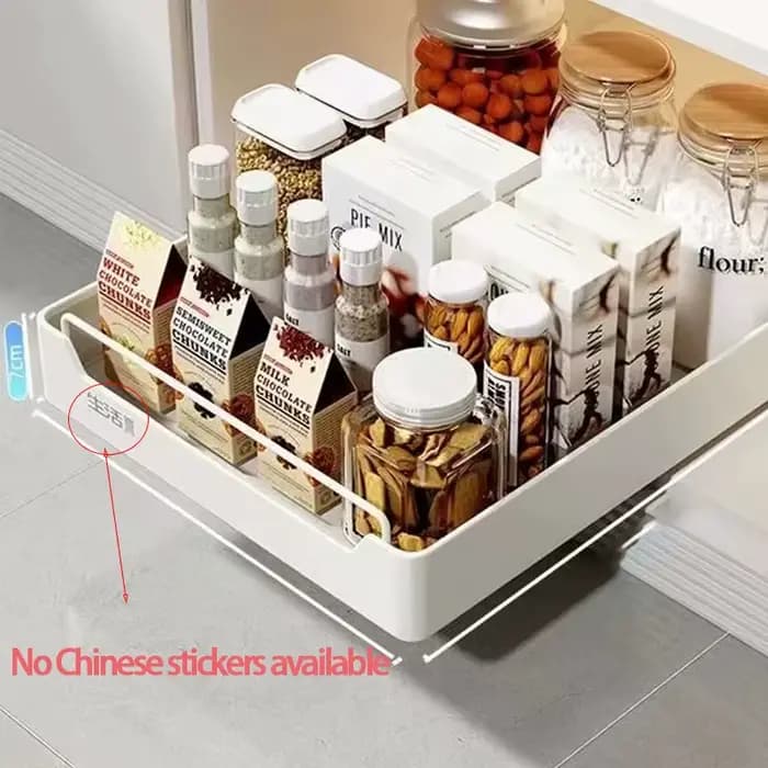 Nouveau support de rangement de cuisine avec Rails coulissants, Type tiroir de cuisine coulissant, p