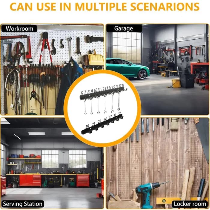 Trieur de clés mural, support organisateur d'outils en métal multi-trous pour l'organisation des out