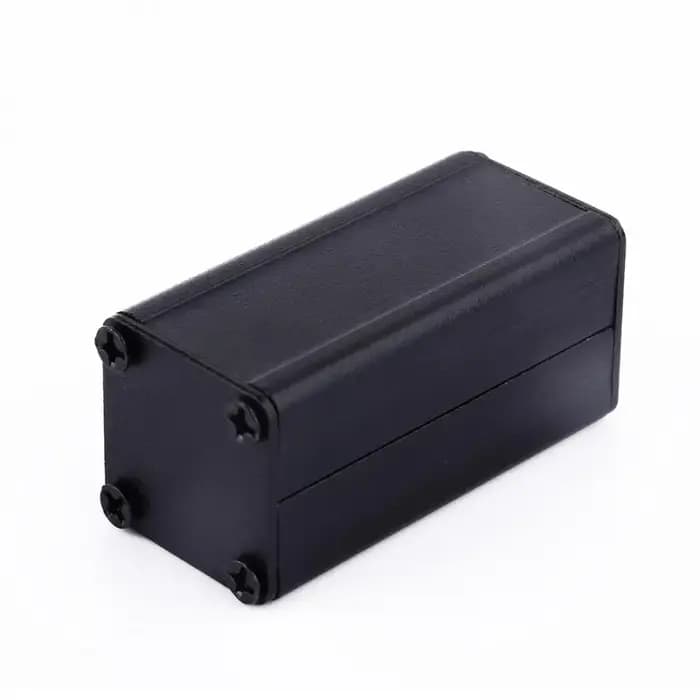 Boîtier de refroidissement électronique PCB en aluminium noir, boîtier de bricolage, boîte de projet