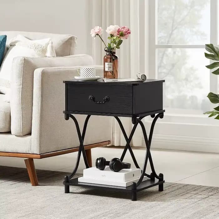 Tables de chevet avec tiroir pour chambre à coucher