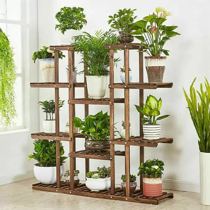 Étagère à plantes en bois, support de Pot de fleur, présentoir de plantes à plusieurs niveaux pour i