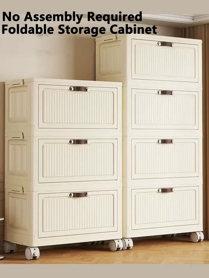 Armoire de rangement pliable à espace rabattable