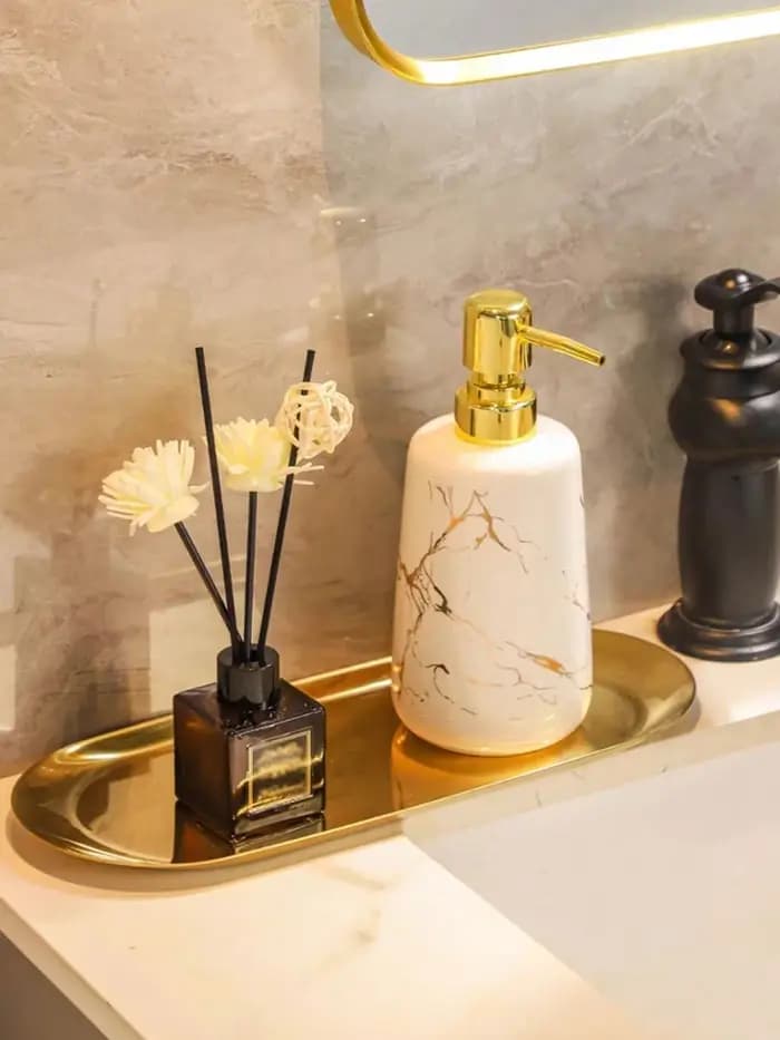 Étagère en acier inoxydable pour lavabo de salle de bain