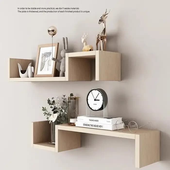 Nouvelles étagères murales pour salon et chambre, avec des designs de grille simples, librement combinables et créatifs