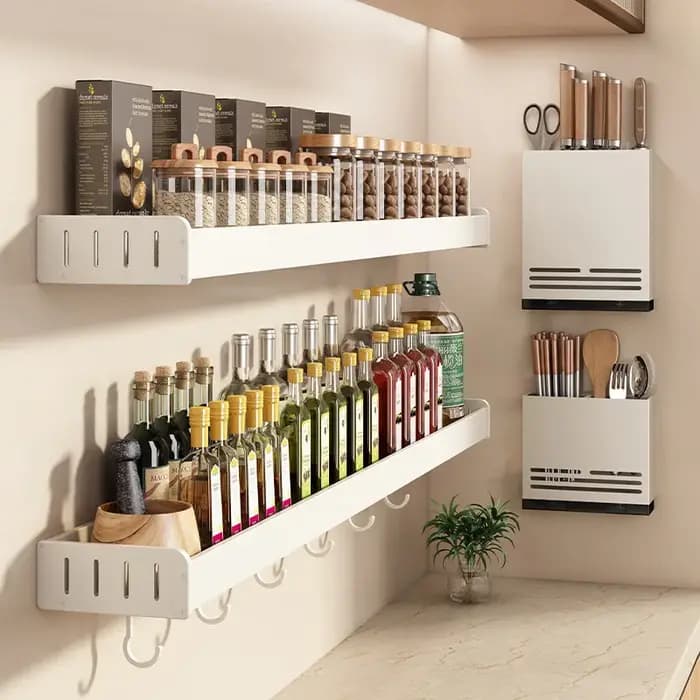 Support mural pour condiments de cuisine