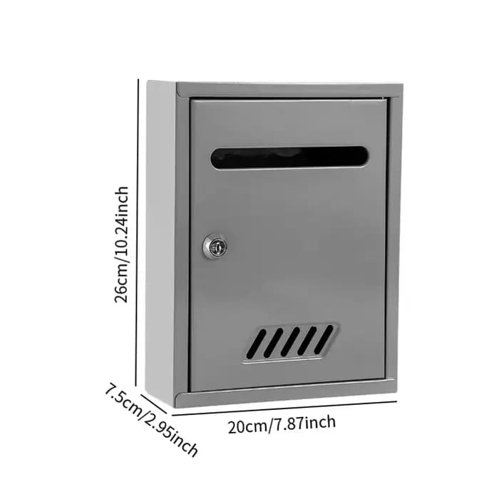 Boîte aux lettres murale grande en fer pour portail, bureau, extérieur