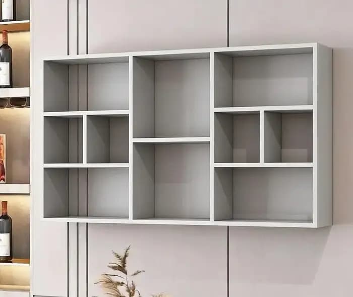Étagère murale de rangement, panneau de séparation flottant, étagère personnalisée en bois massif, panneau de support, présentoir mural.
