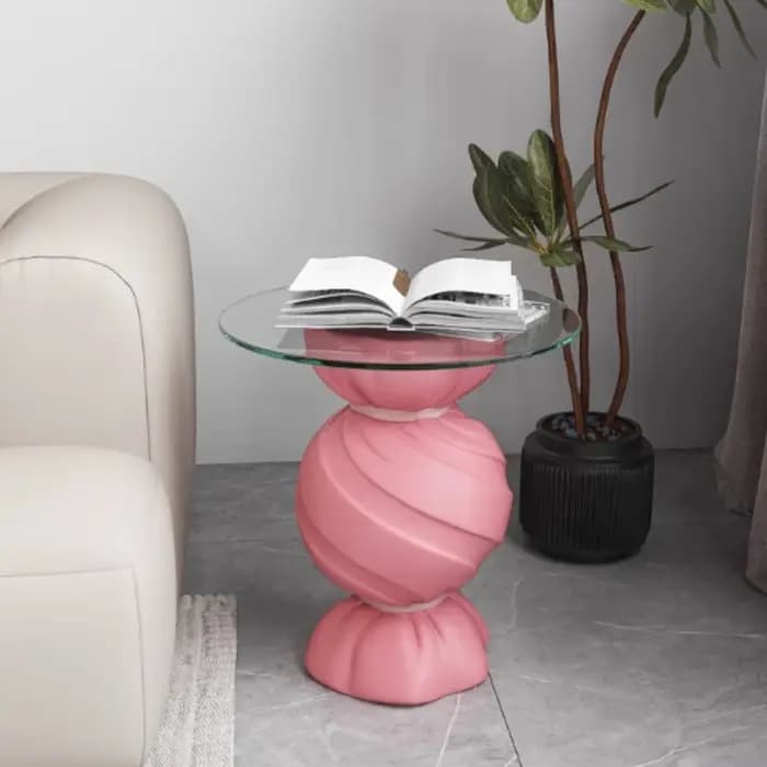 Armoire de rangement de bonbons roses, meuble TV pour salon, canapé, Table d'appoint, décoration de maison élégante, cadeau de pendaison de crémaillère