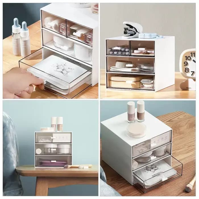 Boîte de rangement de maquillage avec tiroir