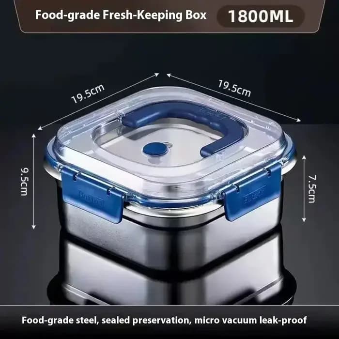 Boîte épaisse de conservation des aliments en acier inoxydable avec joint anti-fuite