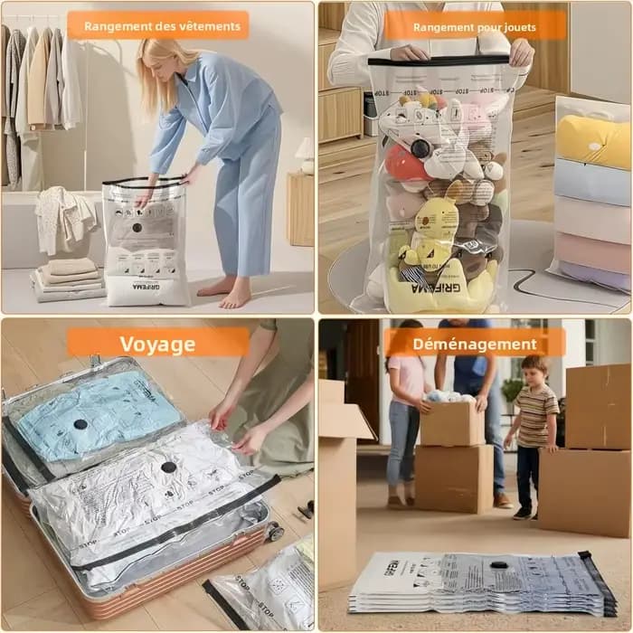 Sacs de rangement sous vide