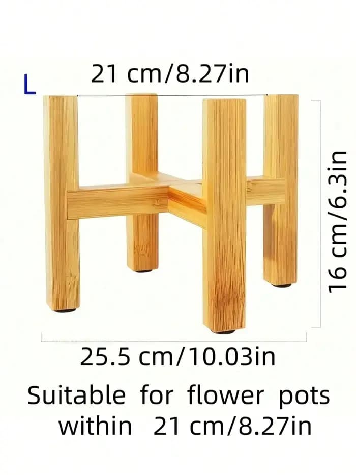 Support pour plantes en bambou naturel, support pour pot de fleurs à quatre pieds en forme de croix, étagère robuste pour plantes d'intérieur et d'extérieur