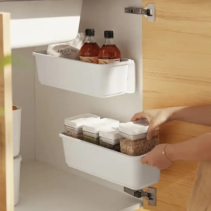 Évier de cuisine armoire support de rangement maison bouteille d'épices