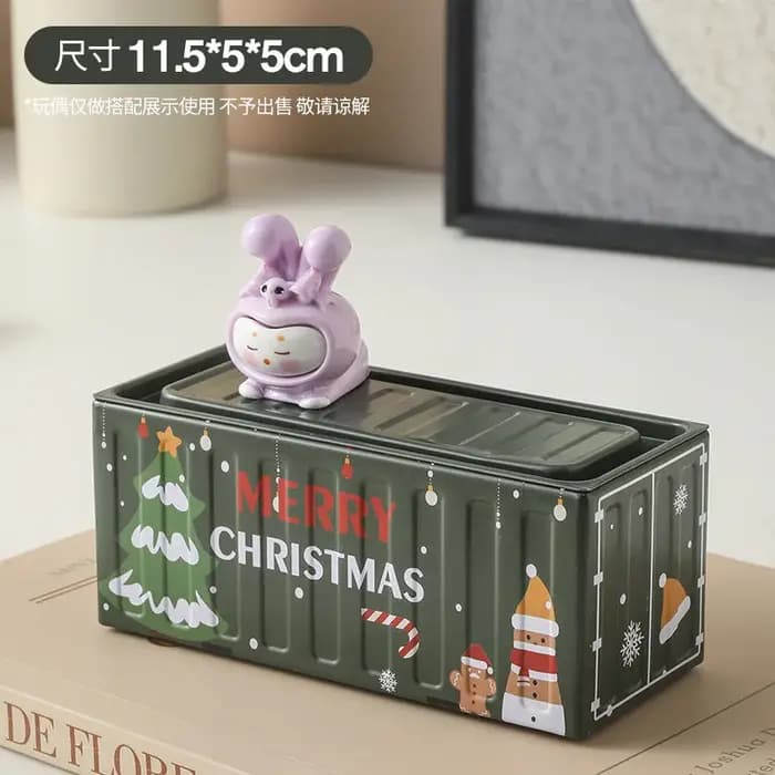 Mini conteneur, petite boîte en métal, modèle miniature ancien, accessoires de scène, ornements créa