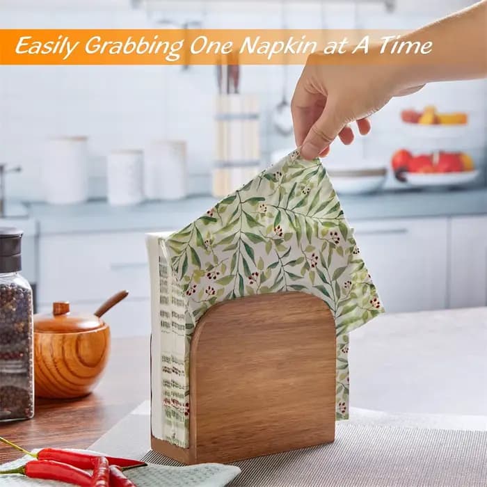 Porte-serviettes en bois pour table
