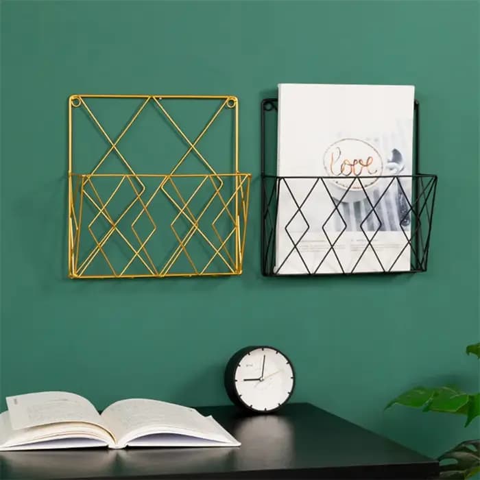Support de rangement mural en métal pour Magazines et journaux