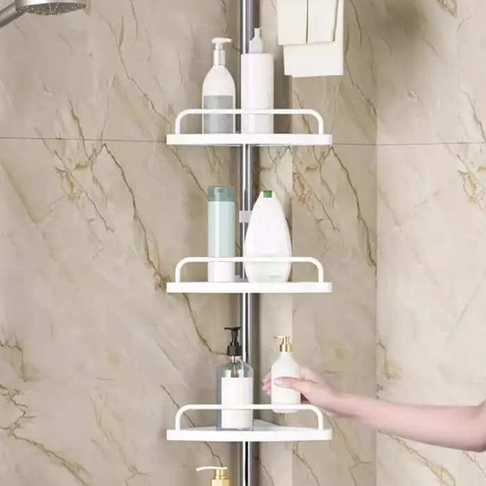 Support de rangement d'angle de salle de bain en acier inoxydable
