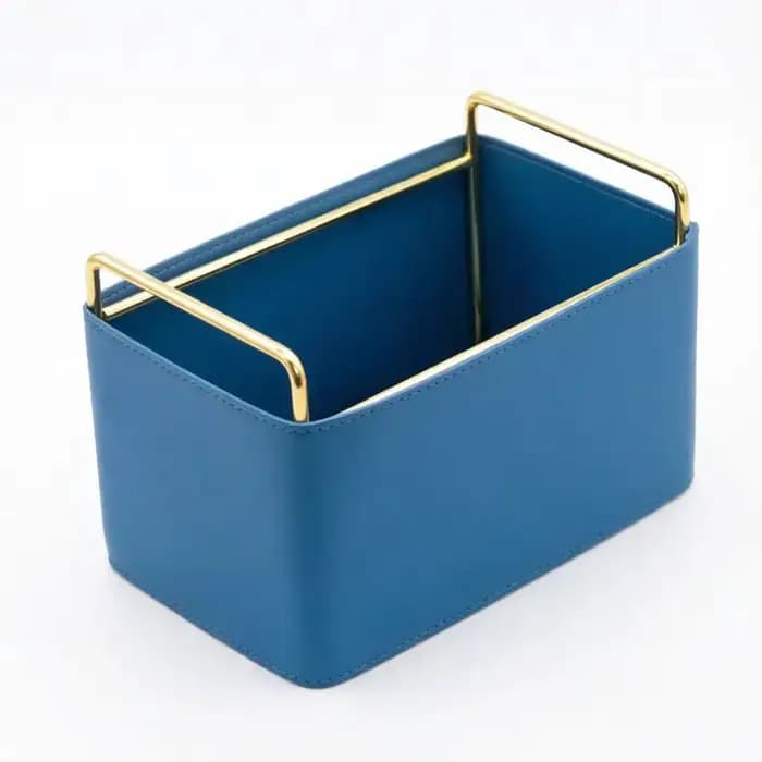 Boîte de Rangement Créative en Cuir Haut de Gamme