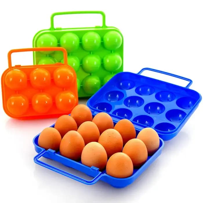 Boîte de rangement d'œufs Portable en plastique 6/12, bac à légumes pique-nique en plein air, boîte