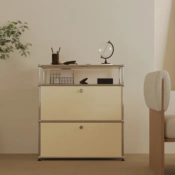 Meuble TV moderne en acier inoxydable