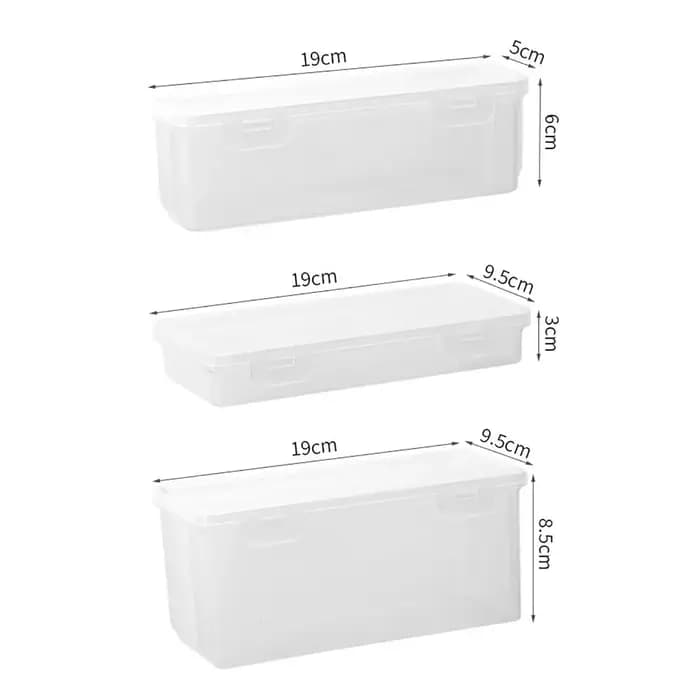 Boîte de rangement transparente pour fournitures de bureau