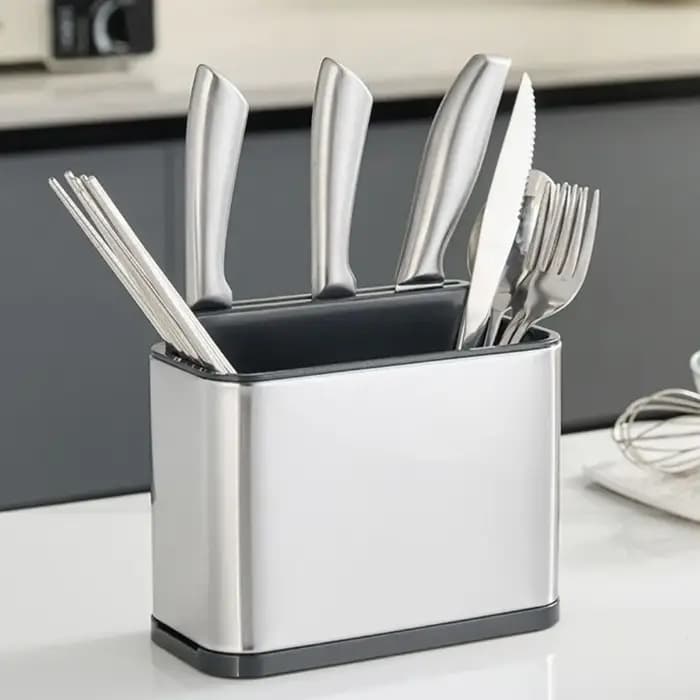 Boîte de rangement pour couverts en acier inoxydable