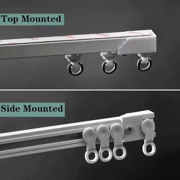 Rail de rideau auto-adhésif solide sans poinçonnage, piste coulissante Nano silencieuse, accessoire