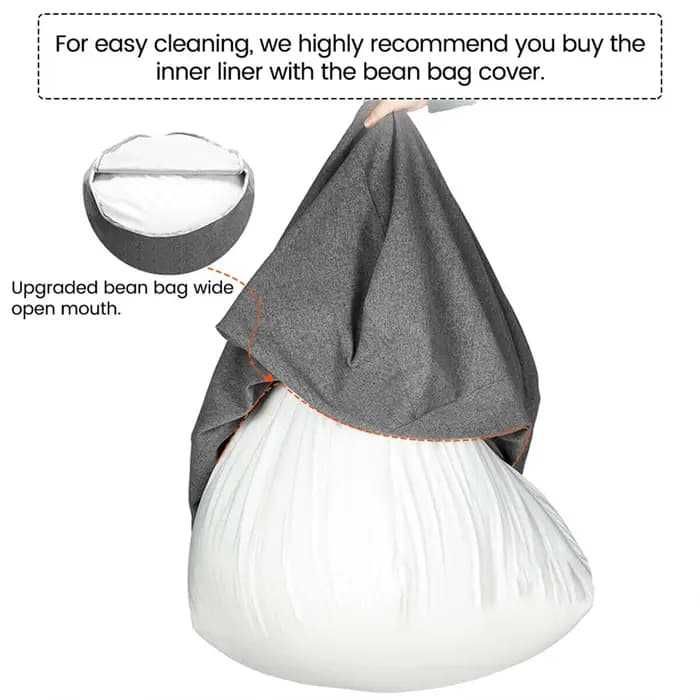1/2 pièces canapés couverture remplacement pouf doublure intérieure amovible paresseux canapé doublu