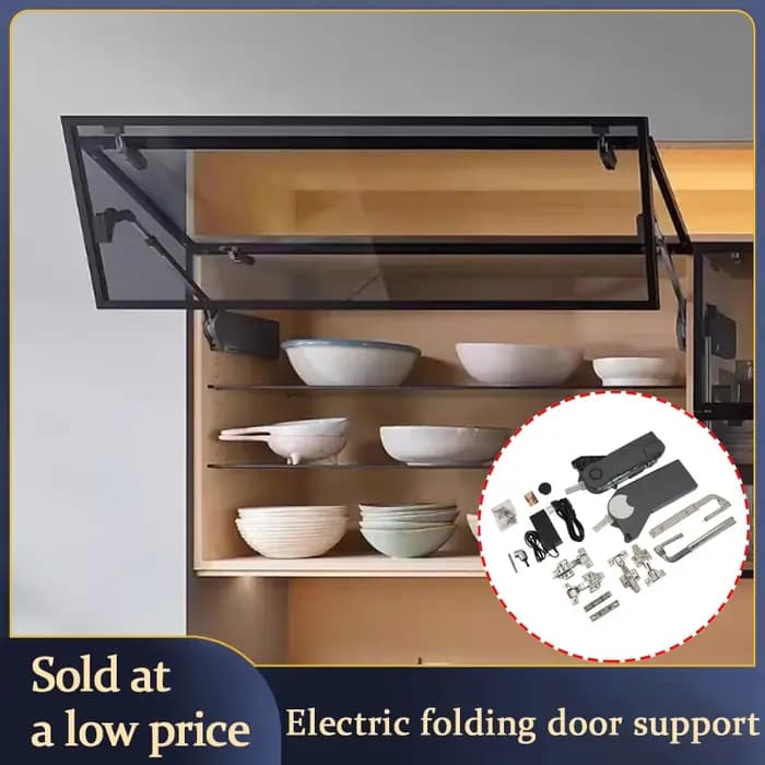 Support de porte pliante pour armoire de cuisine électrique