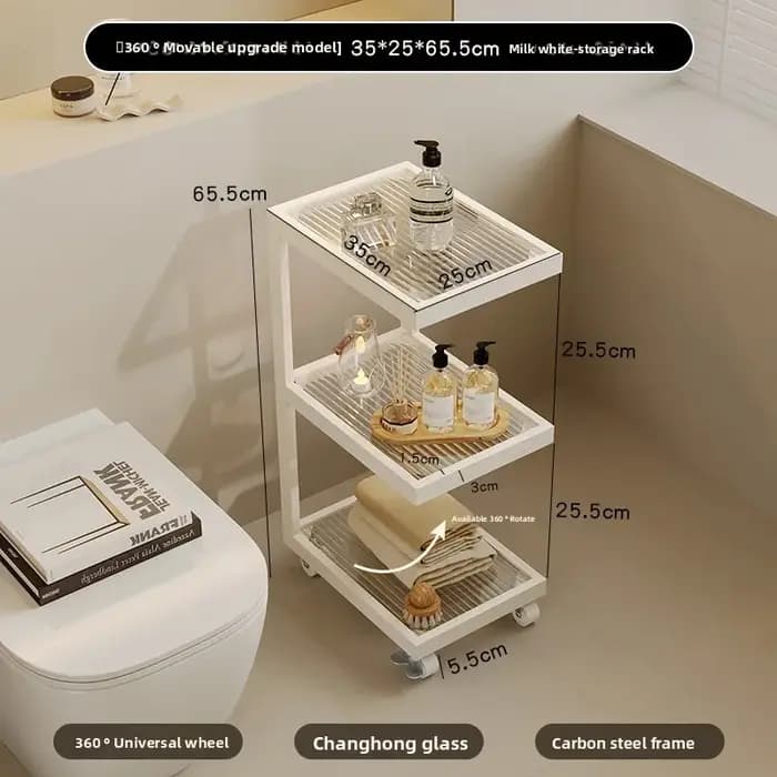 Organisateur de rangement de salle de bain spacieux