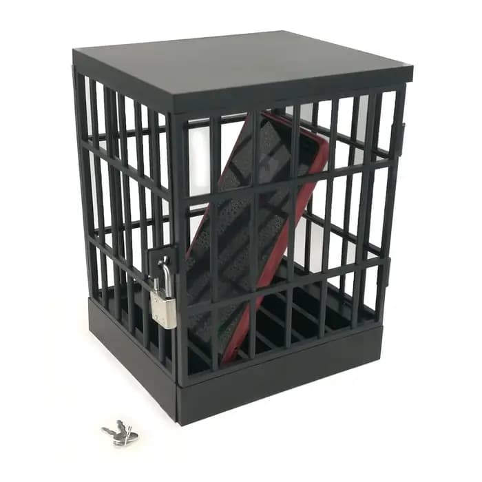 Boîte de Rangement Sécurisée pour Téléphone Portable - Cage de Verrouillage pour Smartphone - Gadget de Table pour Fêtes