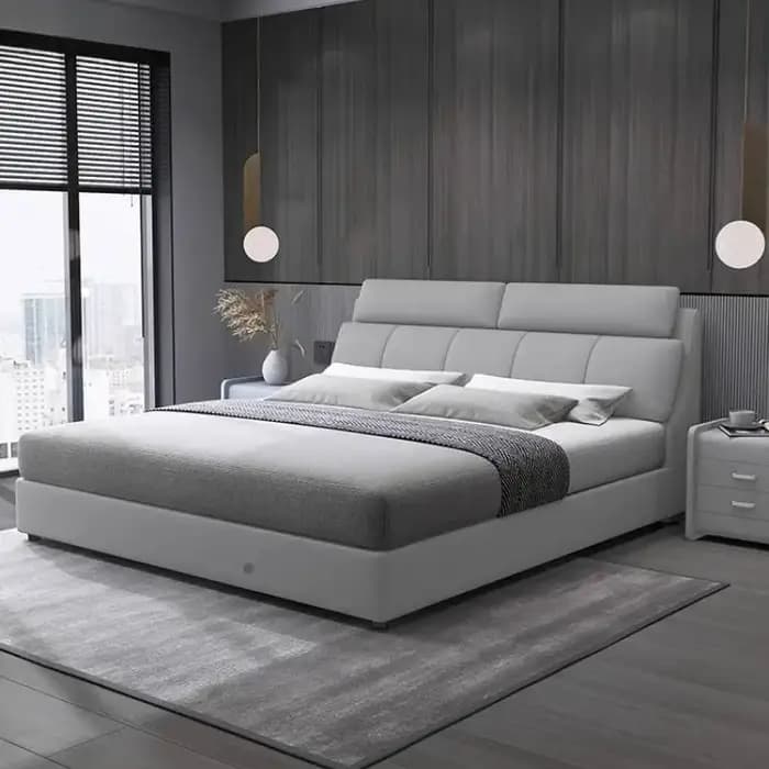 Lit pour adultes avec rangement en bois