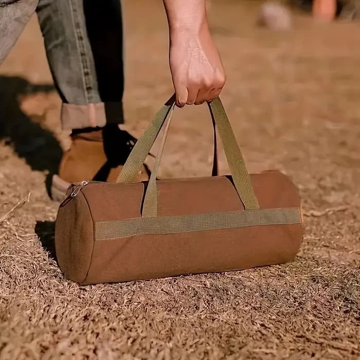 Sac de rangement pour outils de Camping, sac cylindrique de grande capacité pour piquet de tente, sac léger pour support de clous au sol pour Camping en plein air