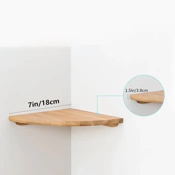 Étagère d'angle murale en bois massif, support de rangement multi-niveaux, étagères murales flottantes en bois fixées par vis, décoration intérieure, présentoir, organisateur