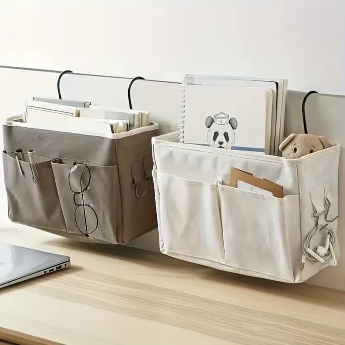 Organisateur de rangement mural en tissu multi-poches pour sous le lit
