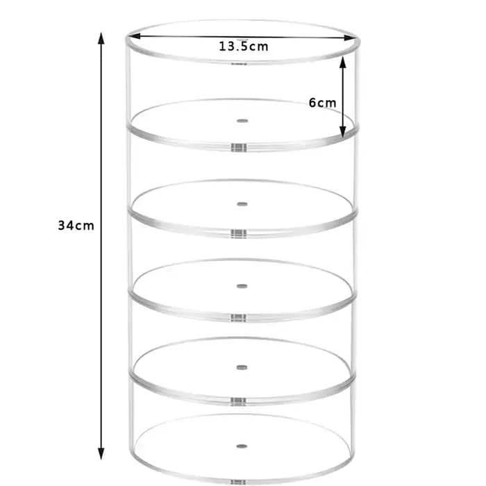 Boîte de rangement magnétique empilable cylindrique en acrylique transparent
