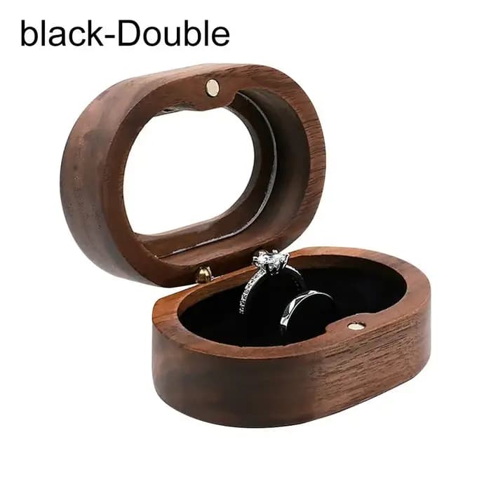 Boîte de fiançailles en bois pour amoureux