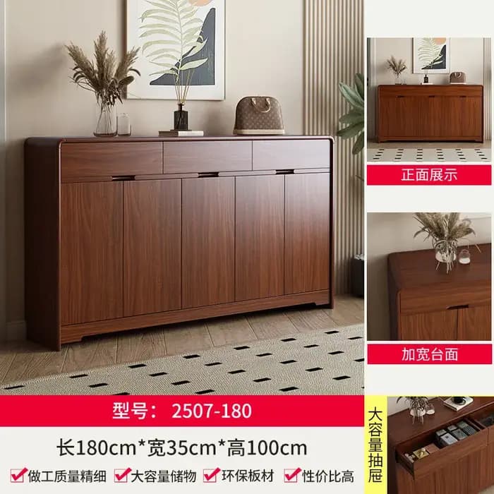 Meuble à chaussures d'angle de luxe en bois