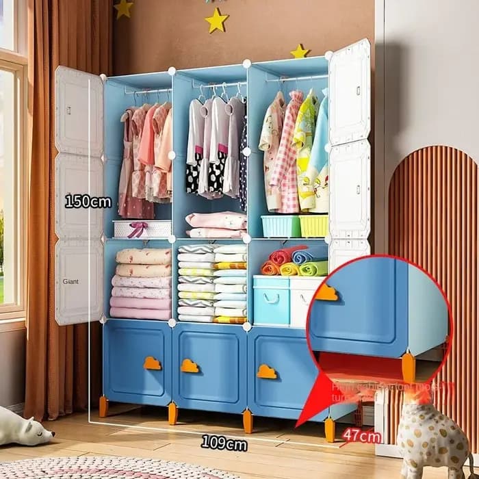 Armoire De ménage chambre meubles organisateur support armoires en plastique pliable enfants casier organisateur De Zapatos