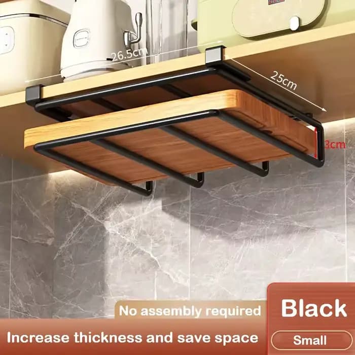 Support organisateur de cuisine sous armoire avec crochets