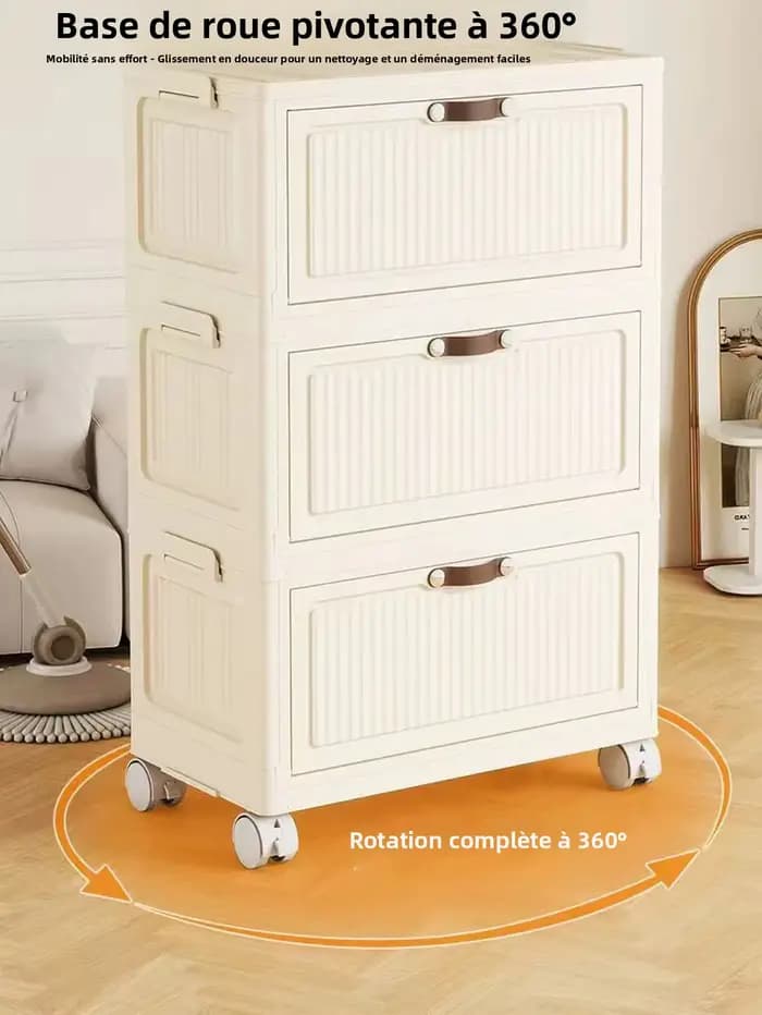 Armoire de rangement transparente pliable