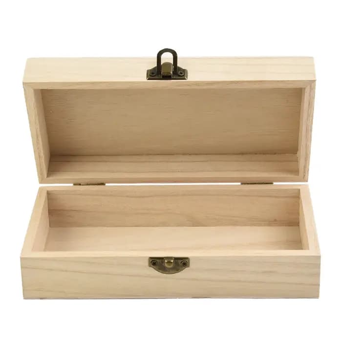 Boîte de rangement rectangulaire en bois Durable 20x10x6 Cm