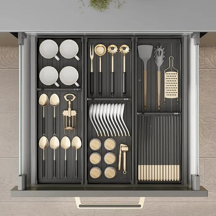 MELEvalui-Coutellerie extensible sous armoire