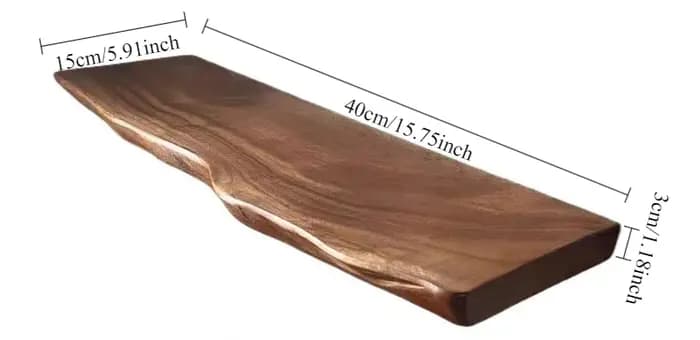 Étagère flottante en bois massif - Planche murale de présentation et de rangement pour salon/bureau