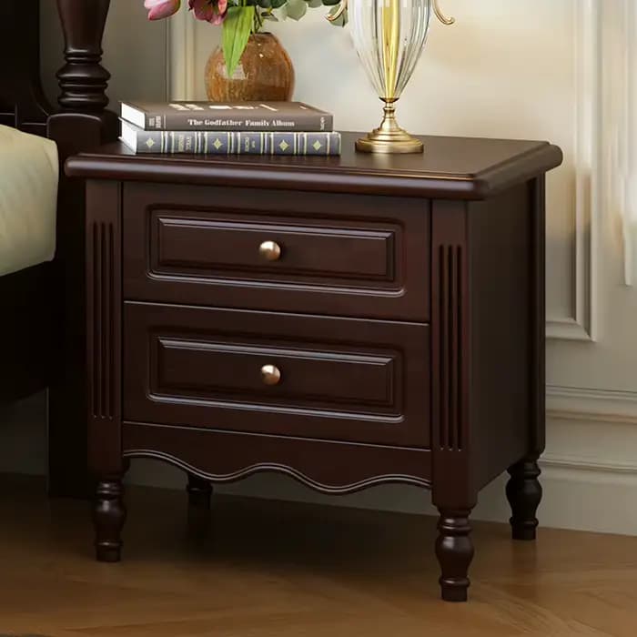 Tables de chevet vintage américaines avec tiroirs