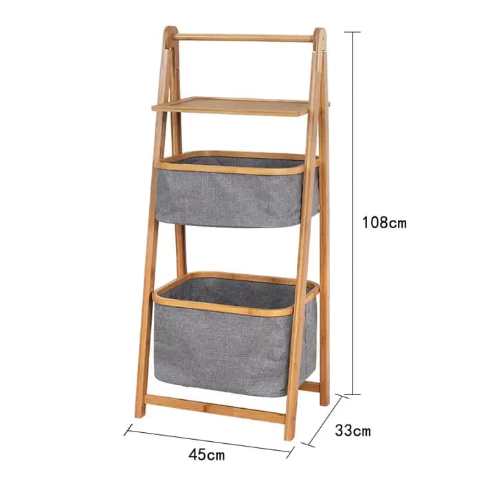 Panier à linge pliable à deux niveaux
