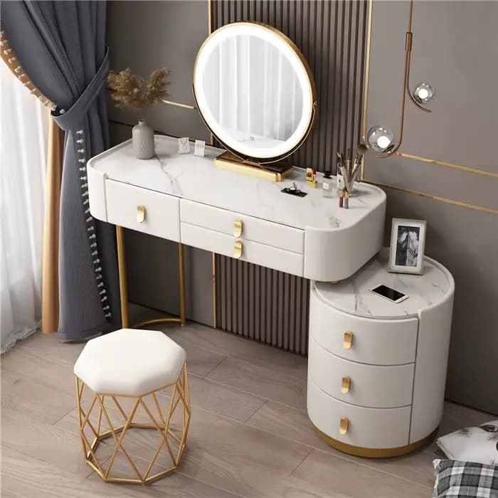 Coiffeuse de rangement de maquillage pour filles