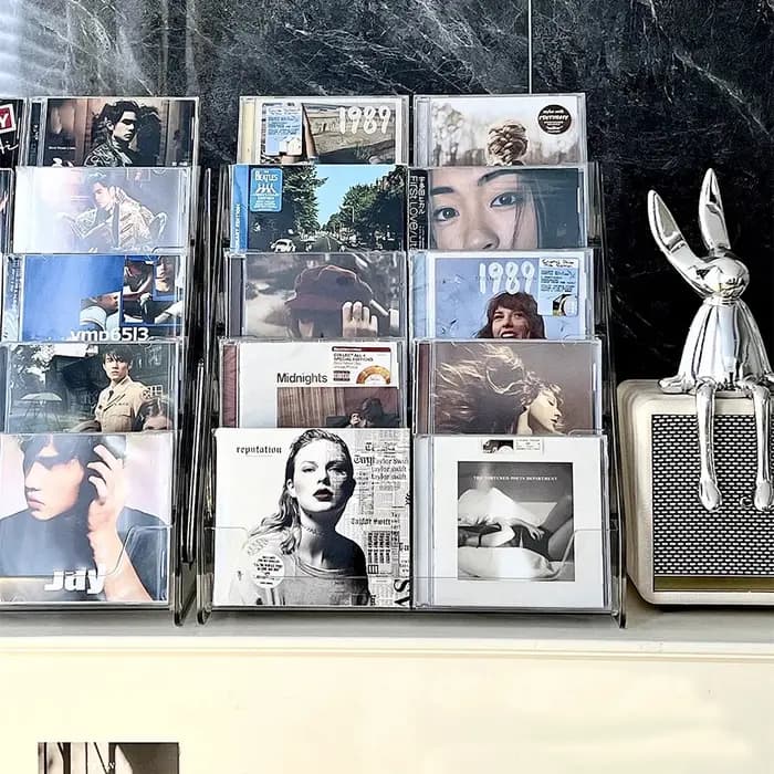 Support pour CD, boîte de rangement pour albums
