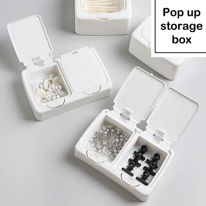 Boîte de rangement blanche pour bureau
